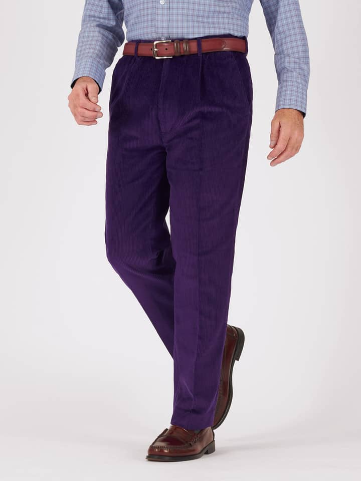 Image of Mens Purple Corduroy Pants