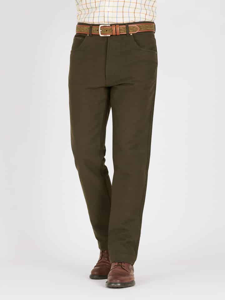 Men's Pine Green Moleskin Jeans