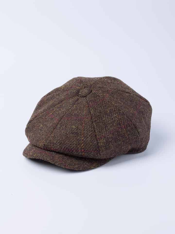 Men's Bronze Harris Tweed Baker Boy Cap