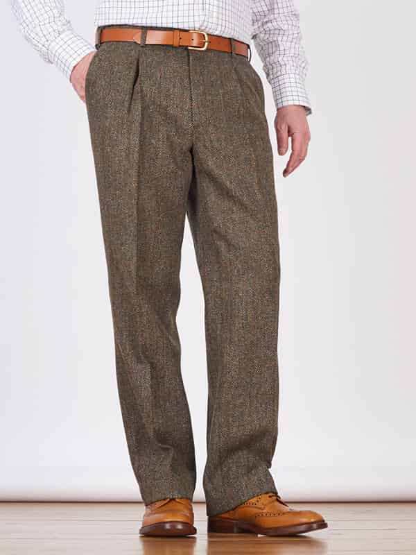 Men's Brown Harris Tweed Pants