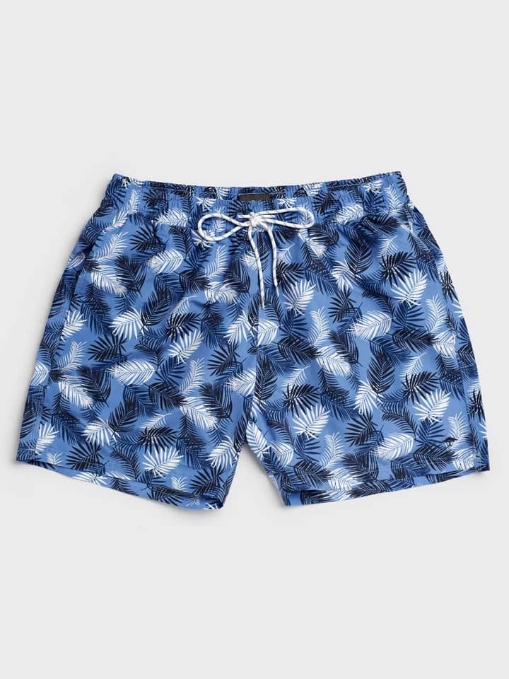 Men's Blue Leaf Swim Shorts
