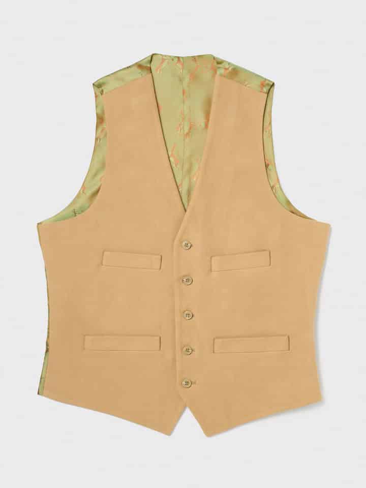 Biscuit Moleskin Vest Front