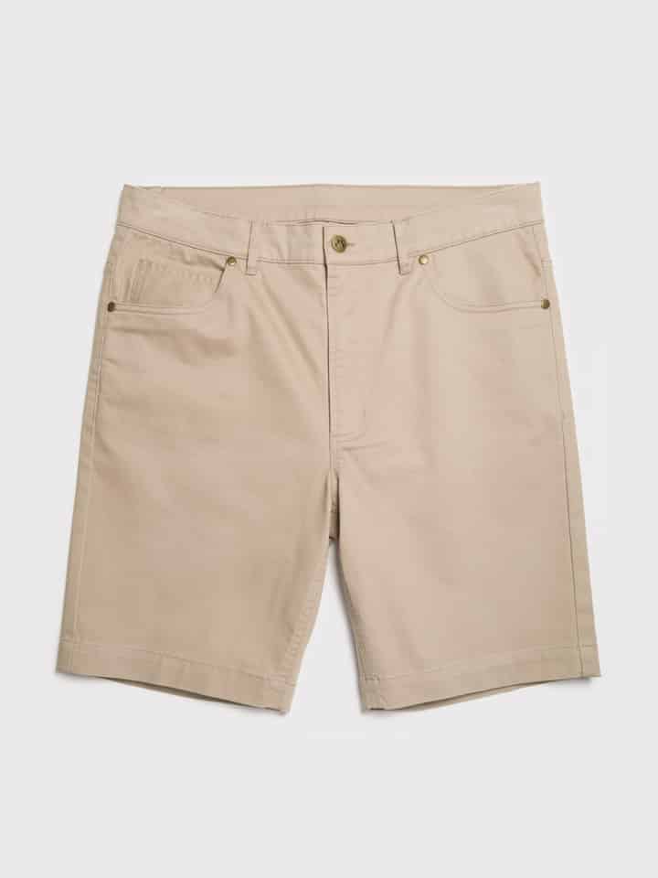 Sand Brown Jeano Shorts Flat